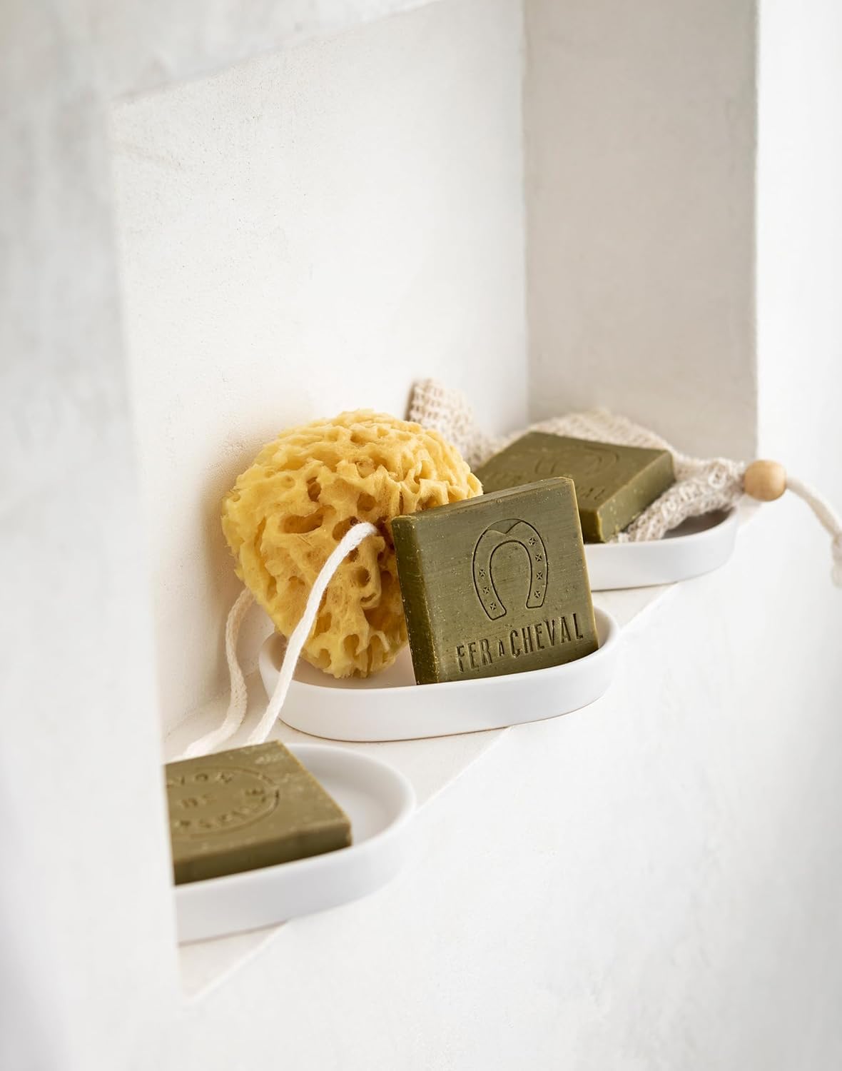 Fer à Cheval Pure Olive Savon De Marseille – Barra de jabón en rodajas  Barra de jabón de aceite de oliva francés, 4 x 2.29 oz, paquete de 2