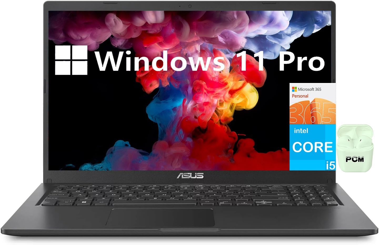 ASUS Vivobook – Laptop empresarial FHD de 15.6 pulgadas, Intel Core i5-1135G7, 20 GB de RAM, SSD de 1 TB, Windows 11 Pro, Office 365, teclado de