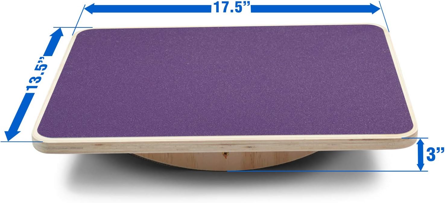 Yes4All Tabla de equilibrio basculante profesional de 350 libras para terapia física, tabla basculante de 17.5 pulgadas, tabla de equilibrio de