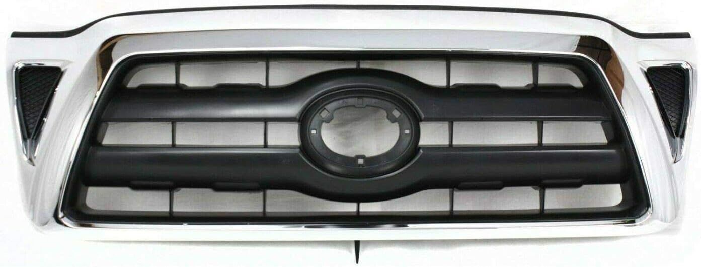 BRLUCKY – Rejilla negra con cromo envolvente de repuesto para Toyota Tacoma 2005-2008
