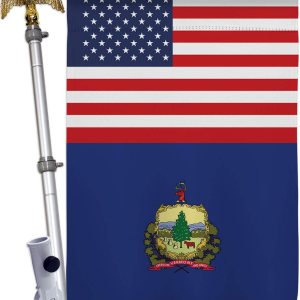 US Vermont House Flag Eagle Set Americana States USA American Territories Republic Country Particular Area Small Decorative Gift Yard Banner Made In US Vermont House Flag Eagle Set Americana States USA American Territories Republic Country Particular Area Small Decorative Gift Yard Banner Made In