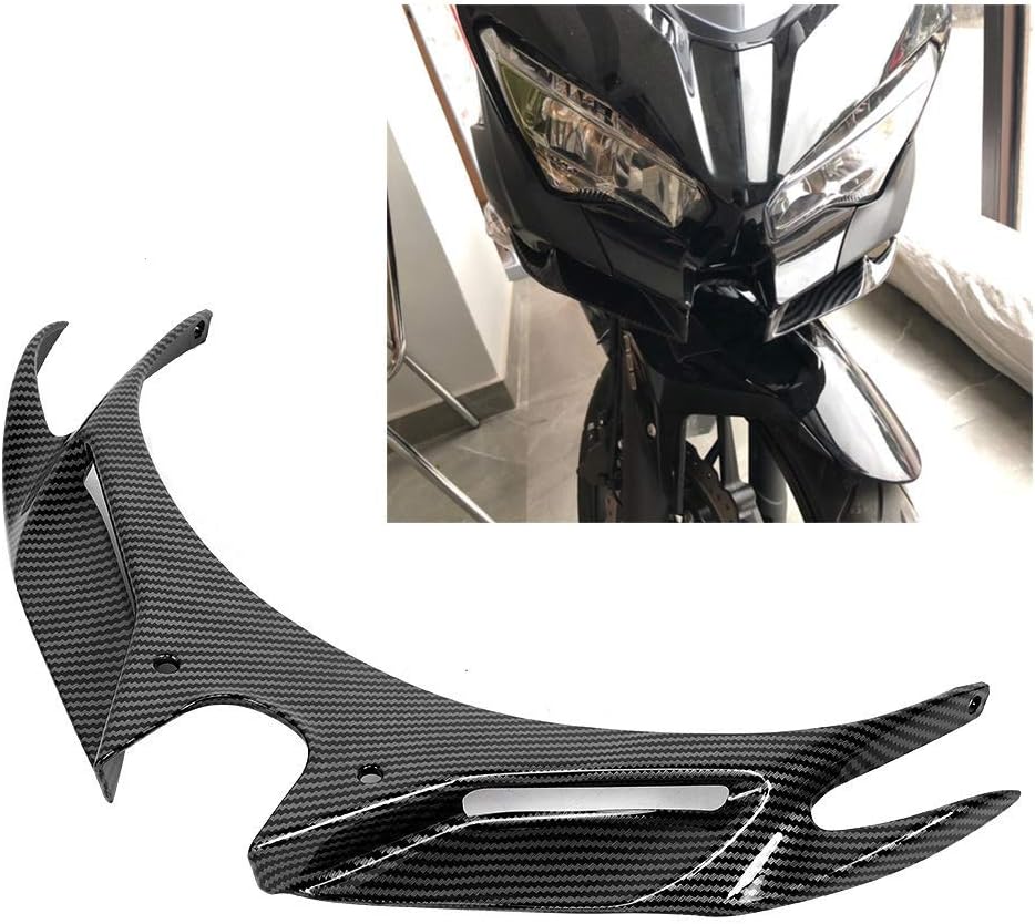 KIMISS Aletas aerodinámicas delanteras, estilo fibra de carbono, cubierta aerodinámica de ala para Kawasaki Ninja 250400 2018-2020