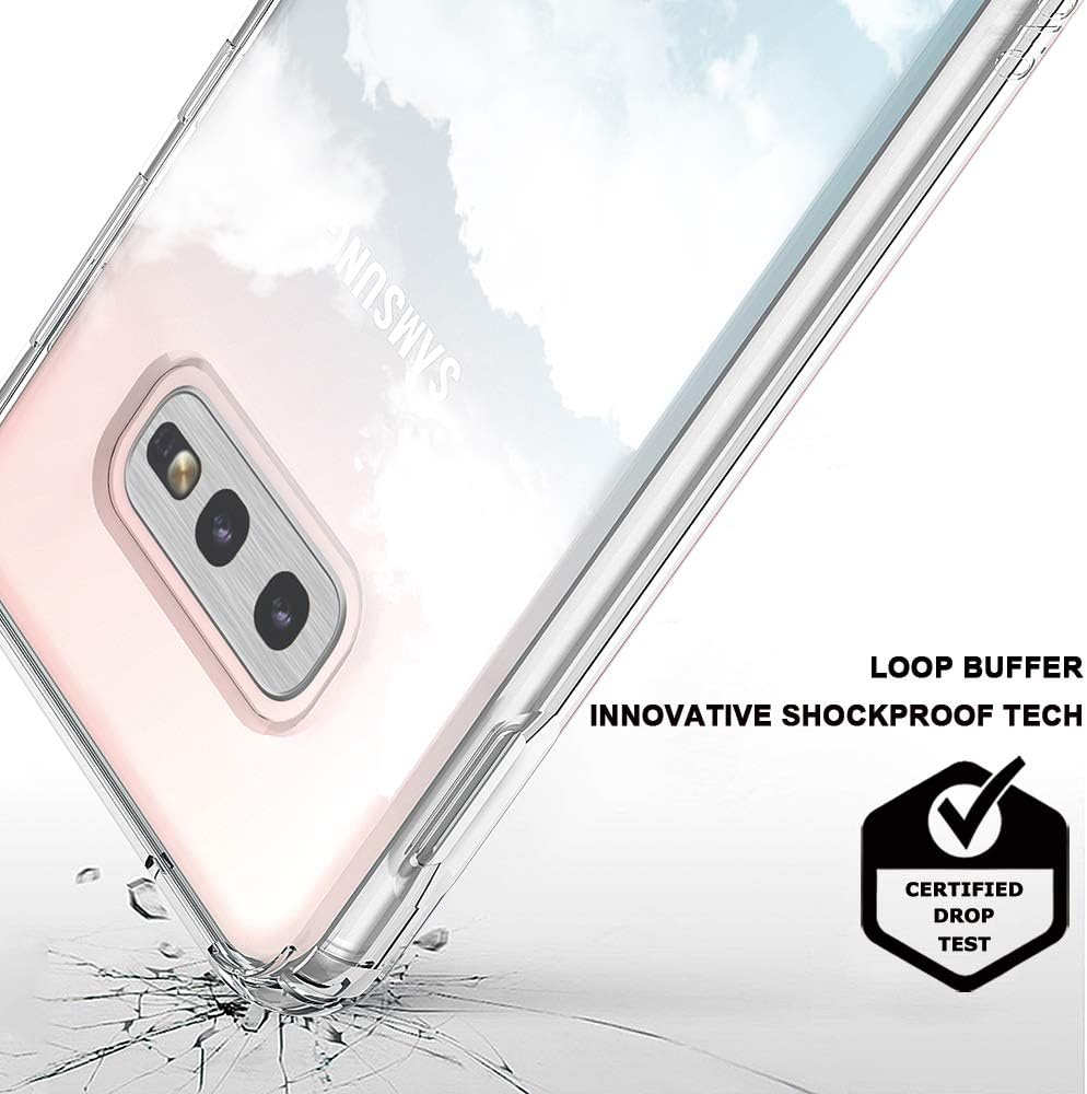 MOSNOVO Funda diseñada para Galaxy S10e, protección contra caídas de grado militar de 6.6 pies Funda transparente a prueba de golpes para Samsung