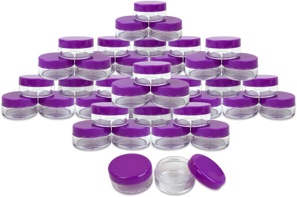 Beauticom – Tarros redondos transparentes para loción, cremas, tónicos, bálsamos labiales, muestras de maquillaje, sin bisfenol A