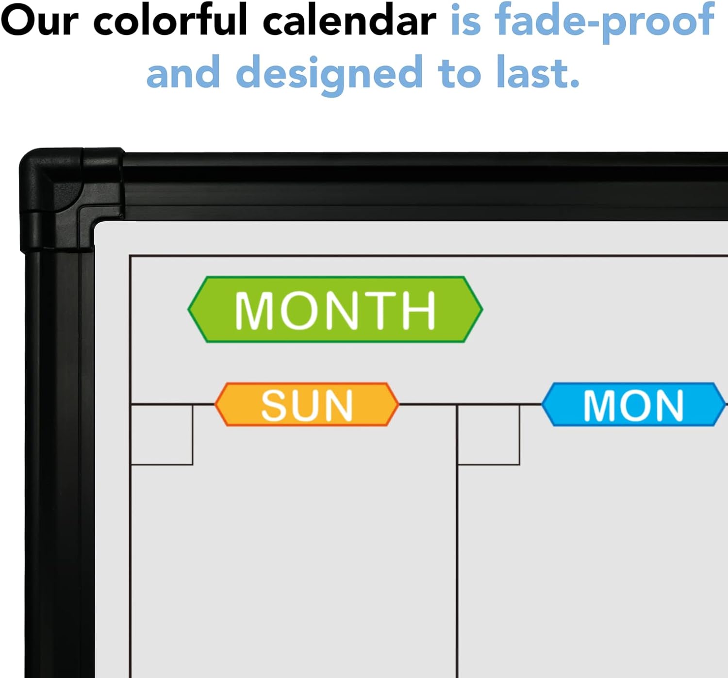 JILoffice Calendario magnético con combinación de pizarra blanca y tablero de corchos de anuncios, tablero combinado de 36 x 24 pulgadas, paquete de