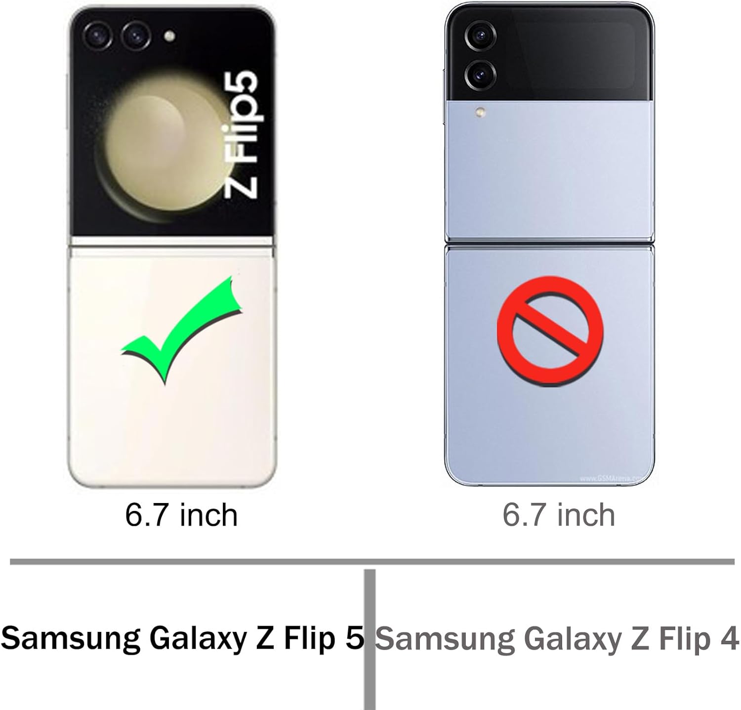 Osophter Para Samsung Galaxy Z-Flip-5 Caso Transparente Transparente Unisex Mujeres Hombres Back Protector Teléfono Celular Cubierta (HD-Azul)