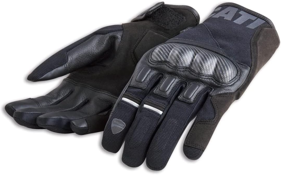 Ducati Company C2 – Guantes de Tela-Cuero (Negro) 98107712