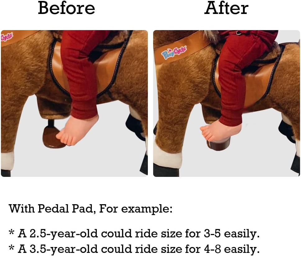 PonyCycle Unicornio rosa oficial con freno y almohadilla de pedal, juguete de peluche para montar en caballo Giddy up Pony, animal para caminar,