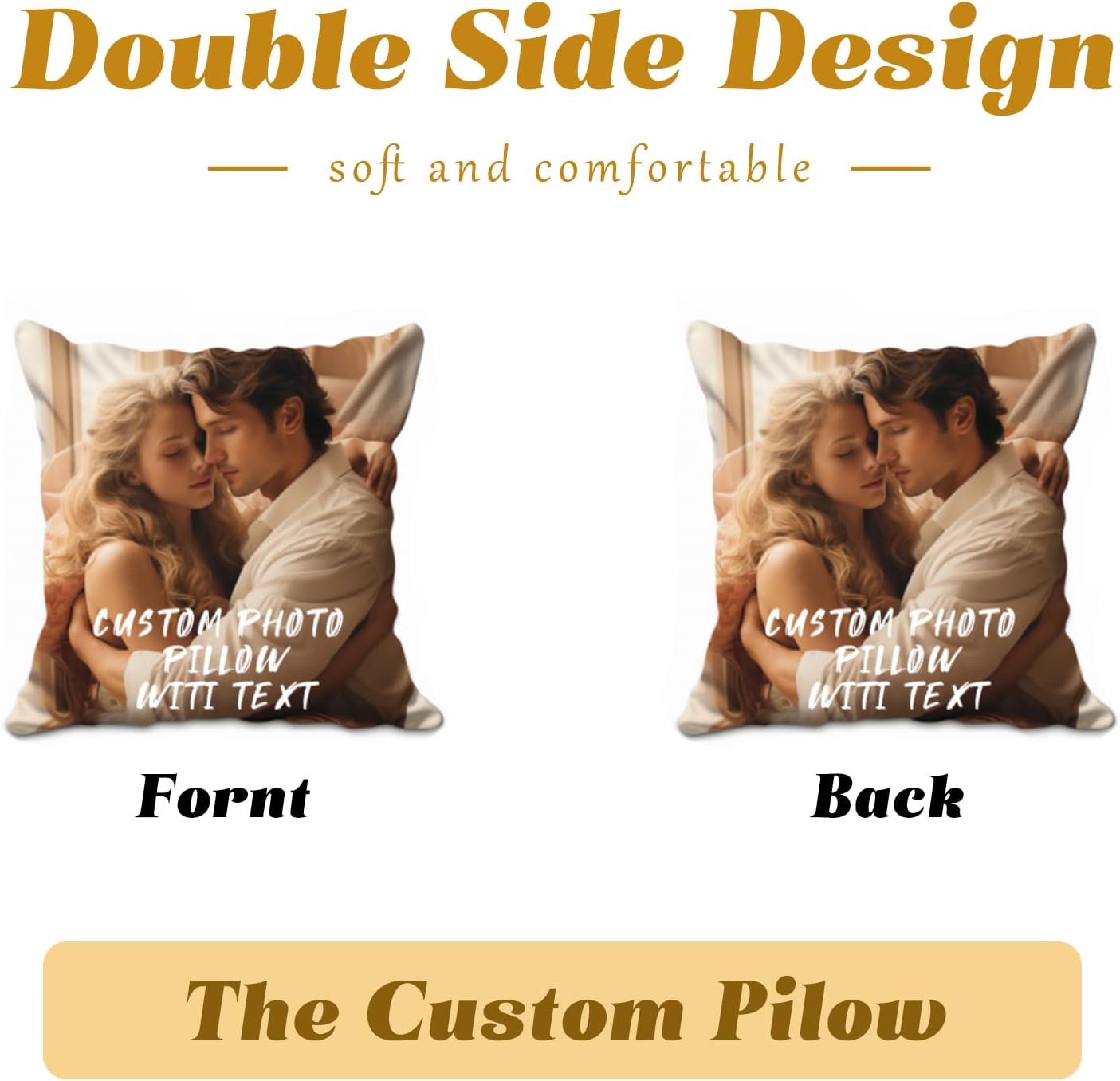 Customyself Almohada fotográfica personalizada, convierte tus momentos preciados en recuerdos acogedores, impresión de alta resolución, decoración