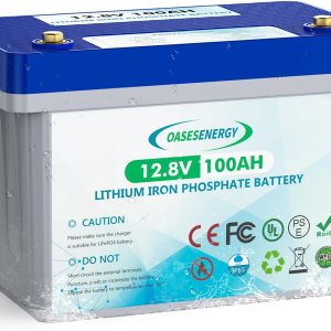 Oasesenergy Batería LiFePO4 de 12 V 100 Ah, batería de litio de ciclo profundo integrada 100 A BMS, hasta 15000 ciclos, perfecta para viajes en RV, Oasesenergy Batería LiFePO4 de 12 V 100 Ah, batería de litio de ciclo profundo integrada 100 A BMS, hasta 15000 ciclos, perfecta para viajes en RV,