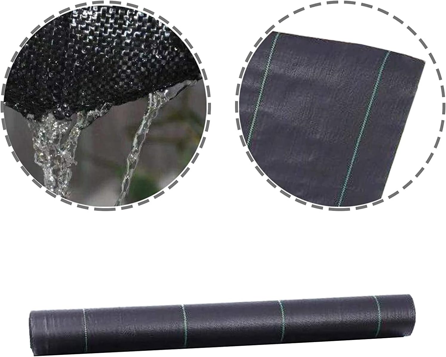 YSMN Cubierta de tela de barrera de malezas  6 x 200 pies de tela resistente para paisaje, bloque de cubierta de suelo para plantar al aire libre