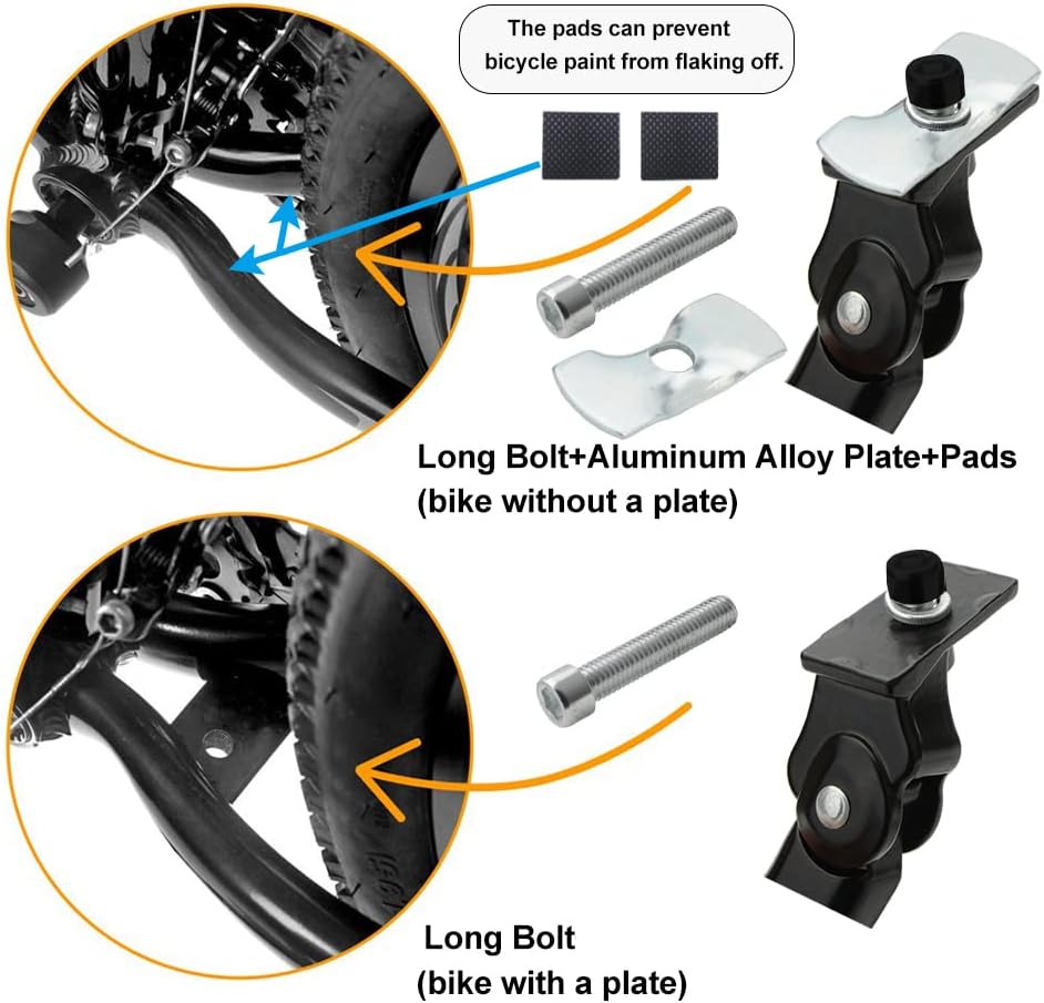 Soporte de bicicleta ajustable de aleación de aluminio para bicicleta, soporte lateral para bicicleta de 22, 24, 26, 28 pulgadas, bicicleta de