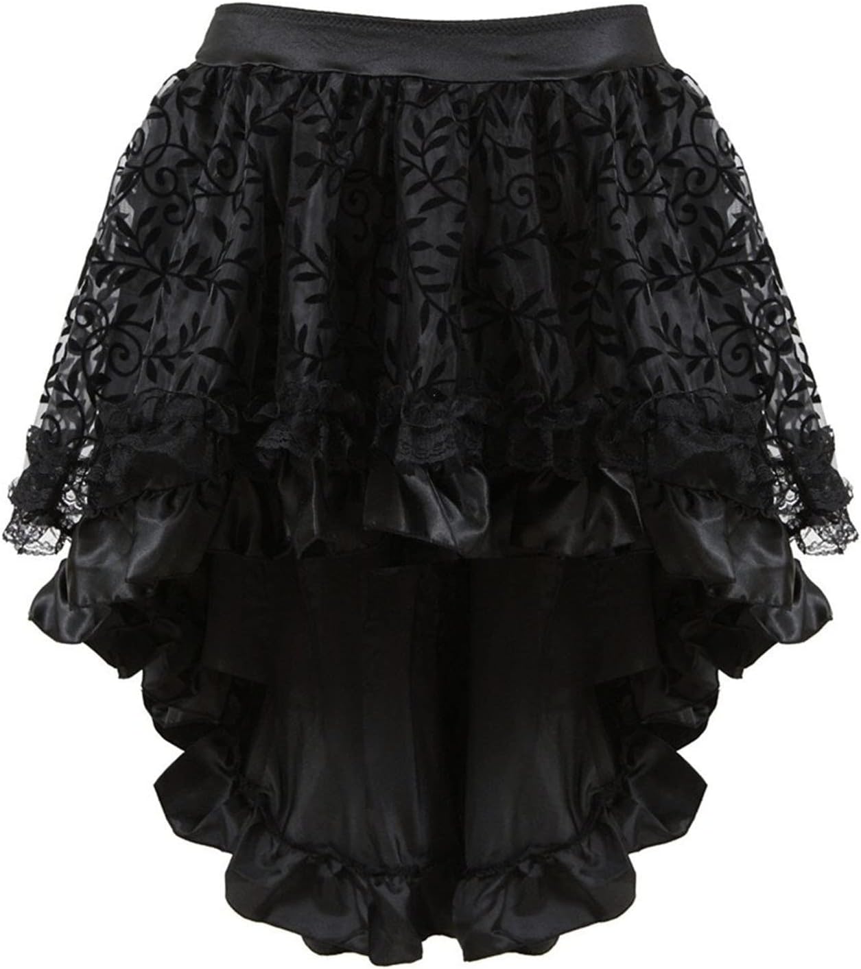 OPHPY Disfraces sexys de Halloween para mujer, 2 piezas, talla grande, corsé gótico negro, top y faldas, conjuntos de cosplay de vampiros