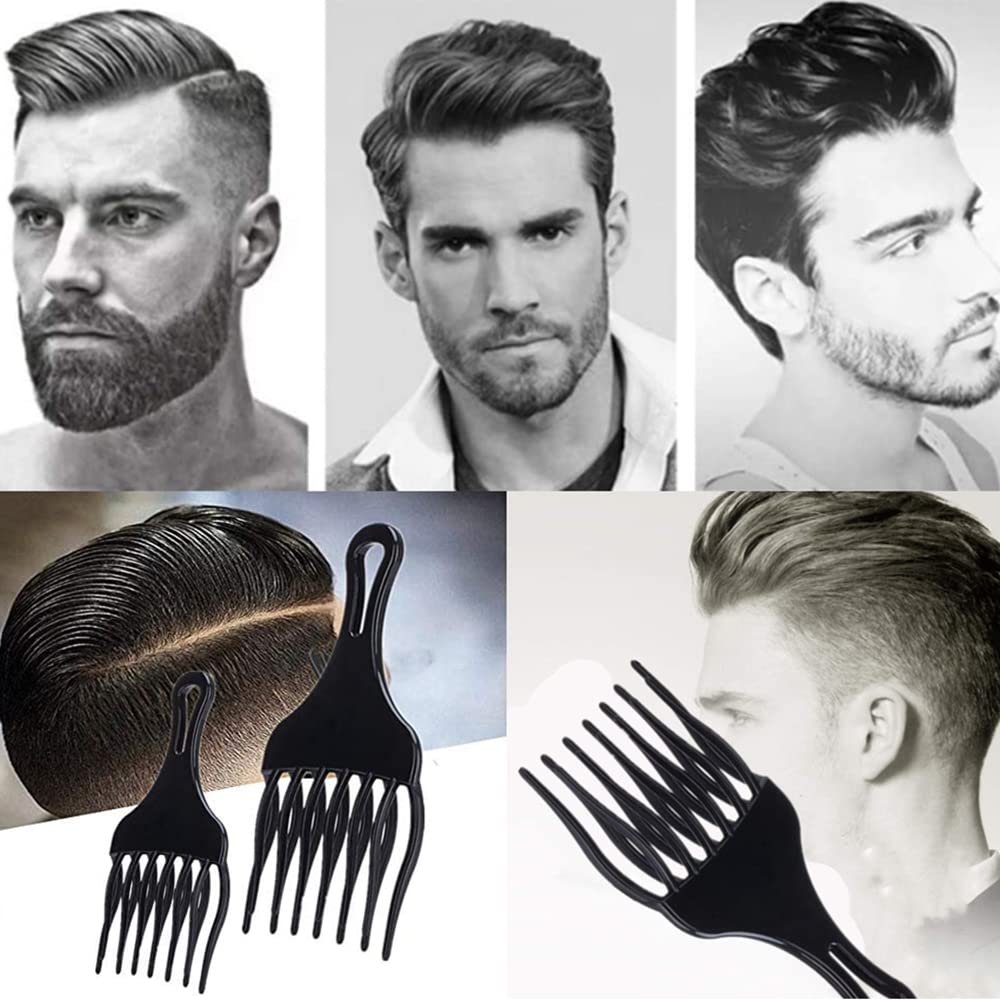 2 peines para desenredar el cabello, peines de plástico afro púas profesionales para el cabello, peines de dientes anchos para hombre y mujer
