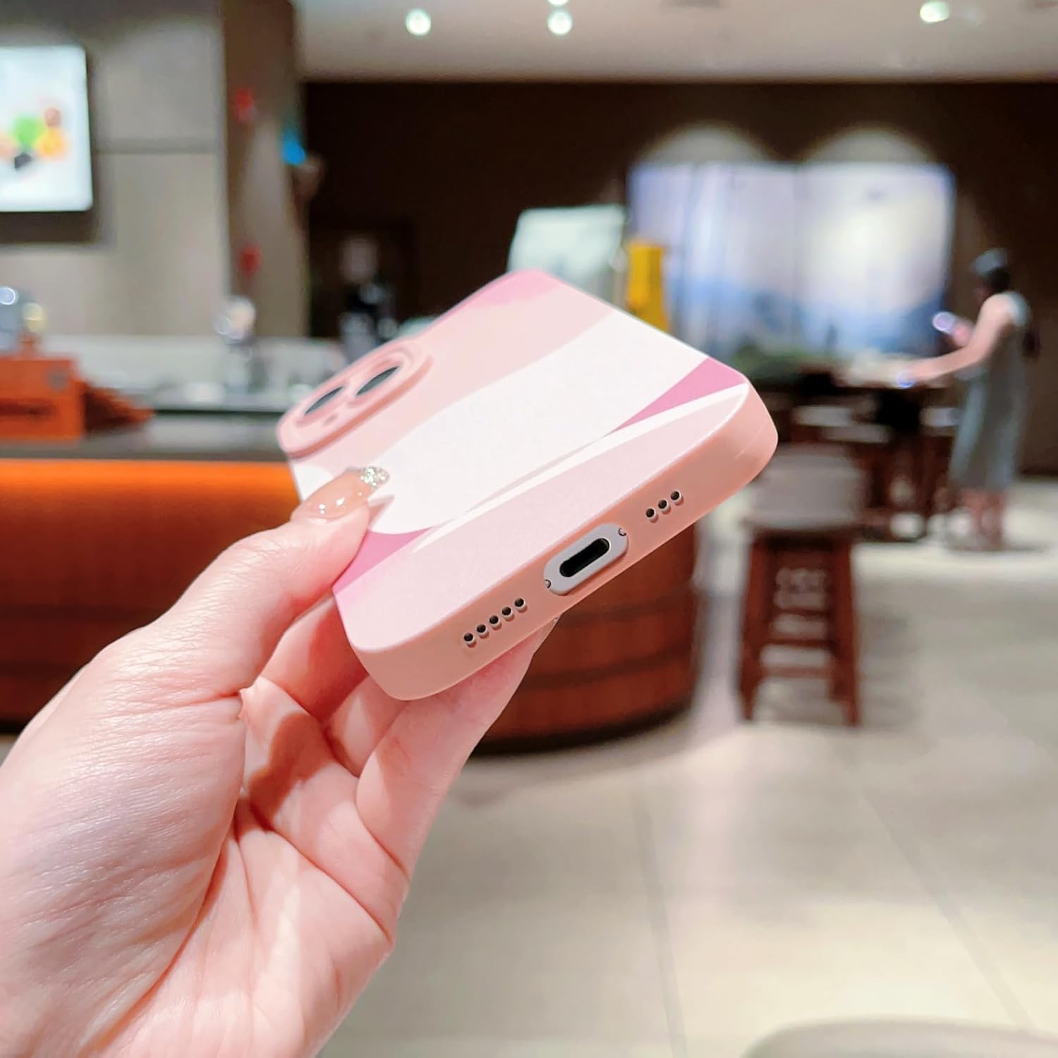 YKCZL Funda compatible con 15 fundas de 6.1 pulgadas con MagSafe, bonito patrón de arte pintado, protección de cámara, funda magnética suave a