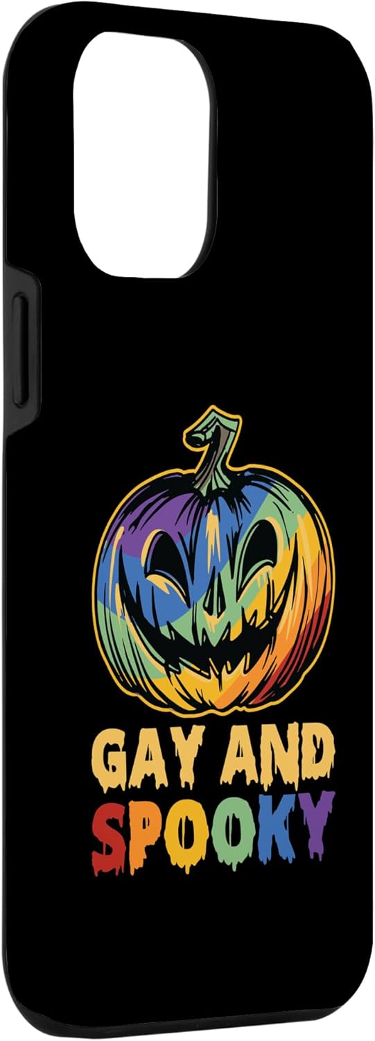 Funda para iPhone 12 Pro Max Gay de Halloween Pride Rainbow Gay y Spooky