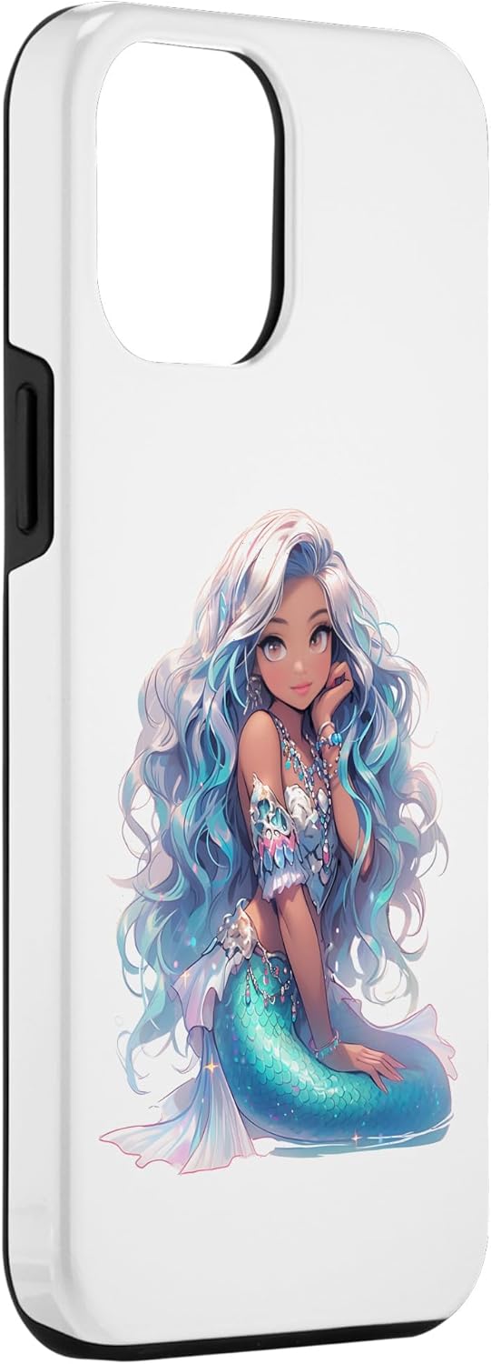 iPhone 14 Pro Max Biracial Sirena Negro Melanina Niña Negro Sirena Cumpleaños