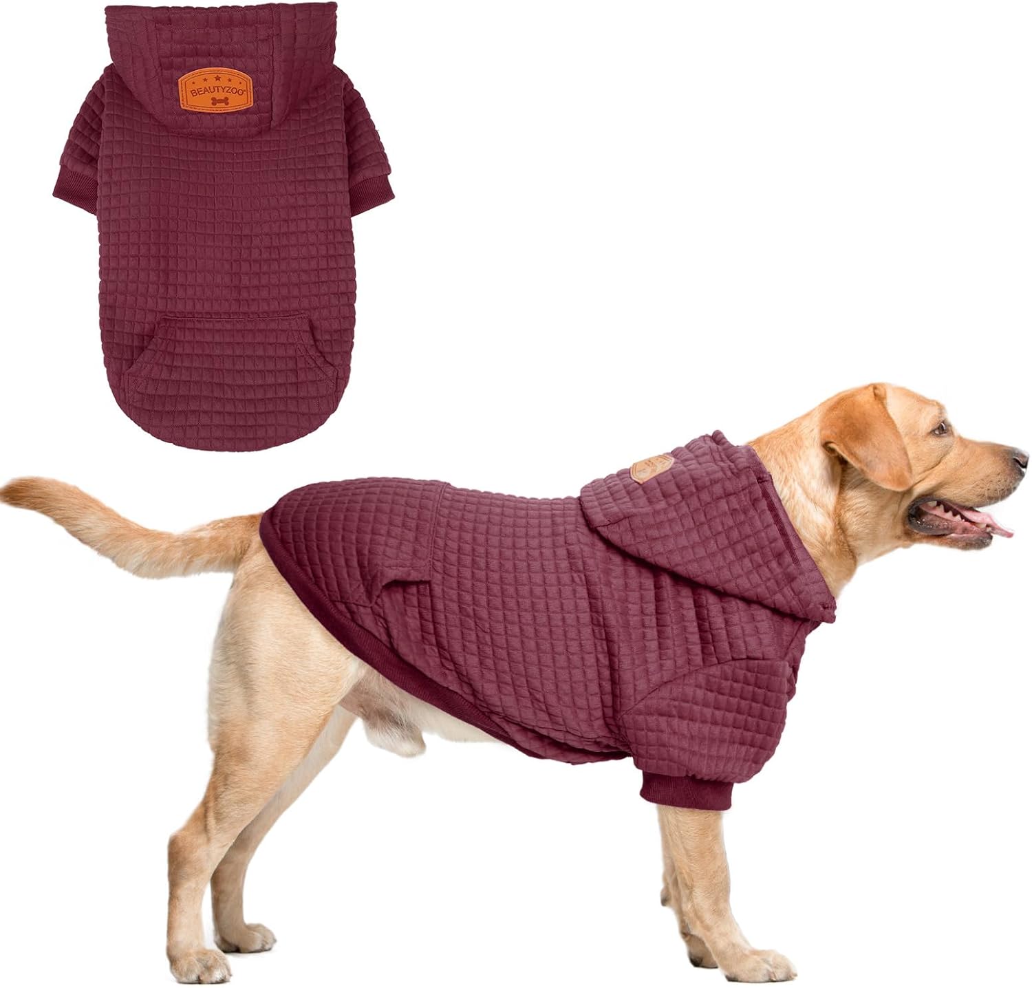 BEAUTYZOO Sudadera con capucha para perros pequeños, medianos y grandes, ropa cálida para perros de invierno y otoño, ropa cálida para cachorros,