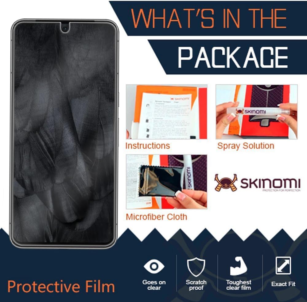 Skinomi Protector de pantalla compatible con Google Pixel 8 Pro (paquete de 2) Clear TechSkin TPU Anti-Bubble HD Film