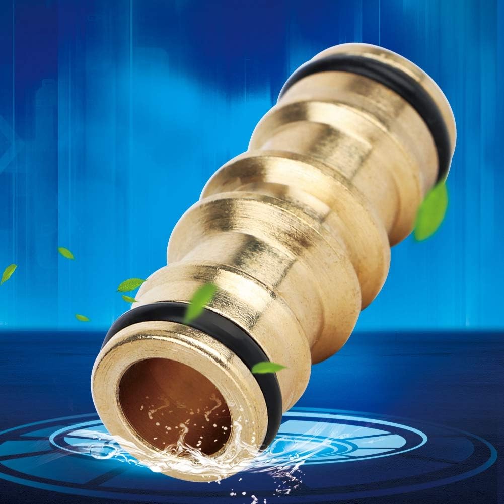 TOPINCN Conector de manguera Conector de manguera de latón Adaptador de tubería de agua de jardín roscado Montaje Riego de jardín