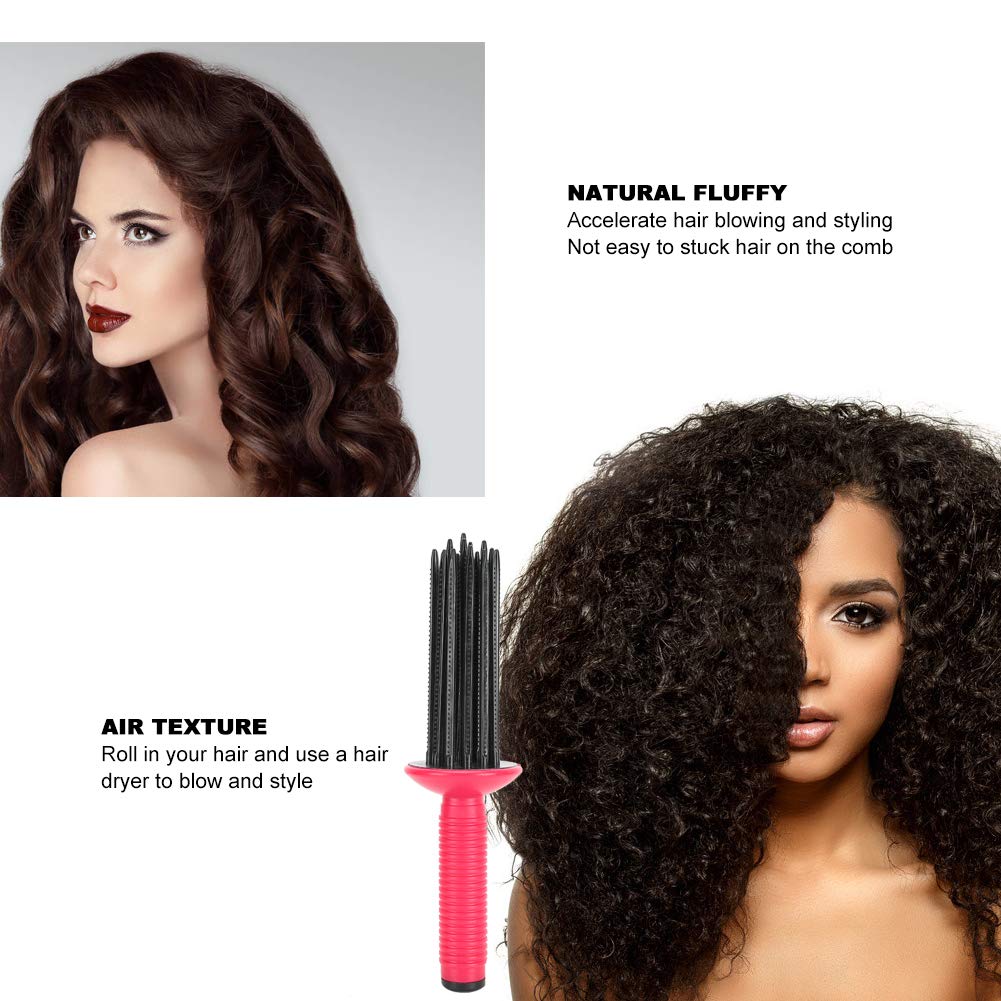 Barra de pelo rizado manual, peine de pelo rizado, peine de rizo, fácil de operar, cabello con rizos enrollables, herramienta de peinado de pelo