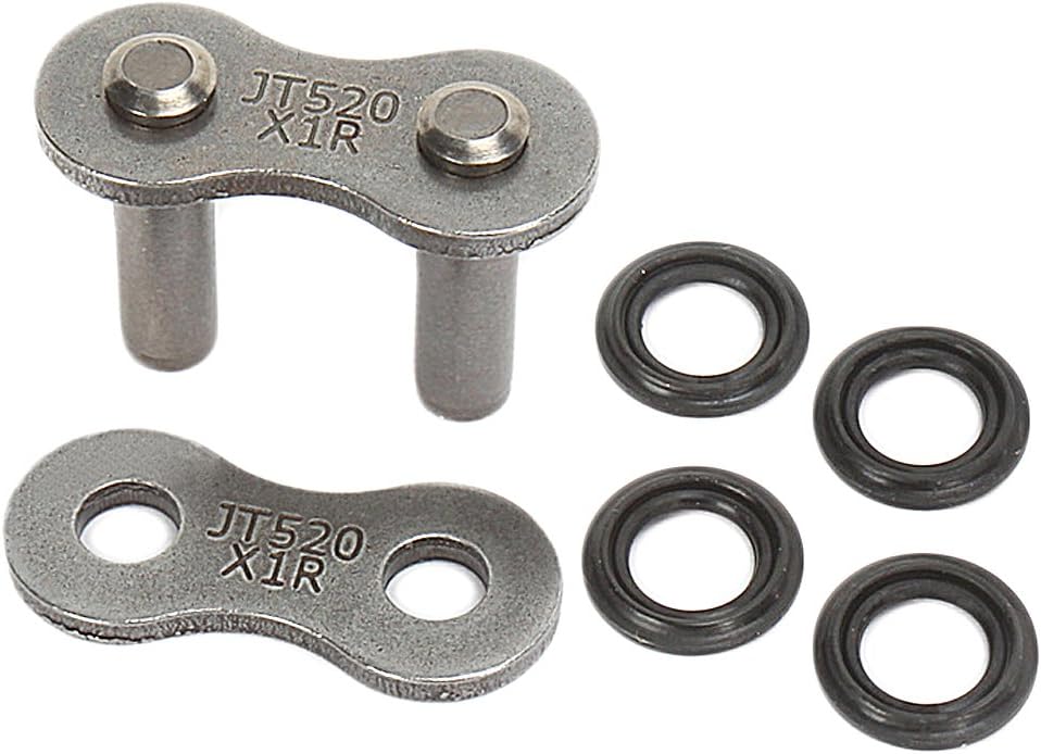 JT Chain JTC520X1RRL (Serie 520) – Enlace de conexión tipo remache de acero negro