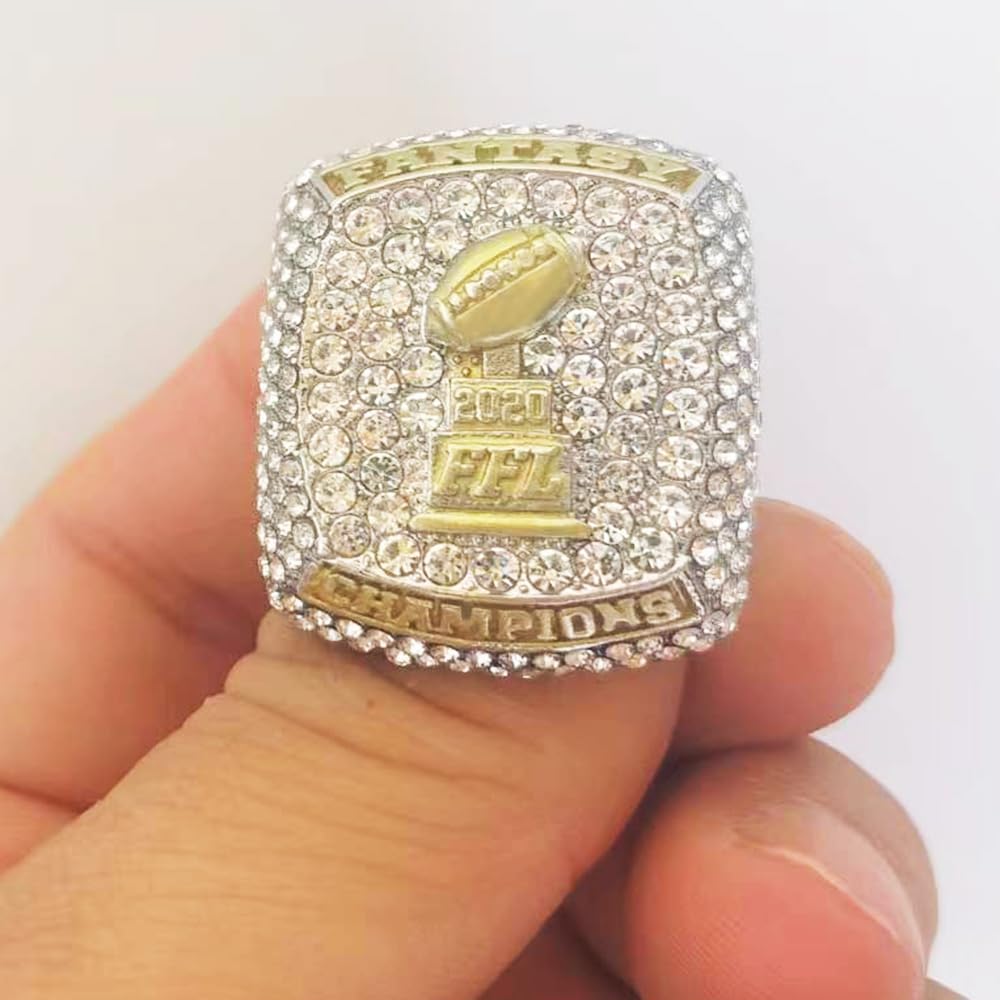2020 Fantasy Football Championship Ring Trophy Award Premio Ganador deportivo Anillo de campeones FFL