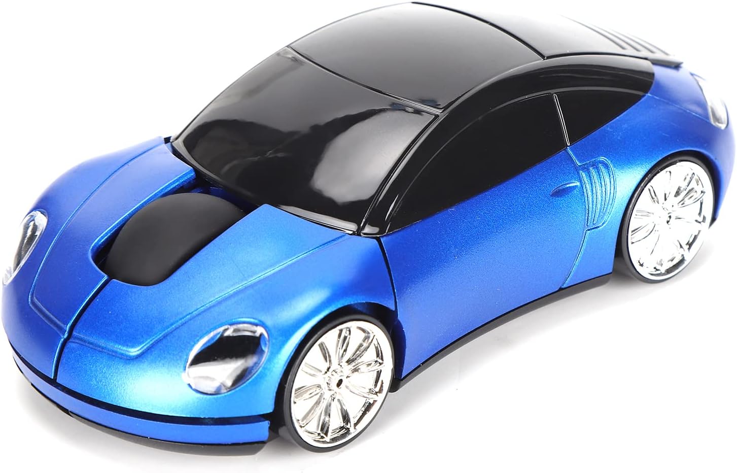 Acogedor Mouse inalámbrico, mini mouse fotoeléctrico en forma de auto de 2.4G, compatible con tecnología inteligente de ahorro de energía, diseño