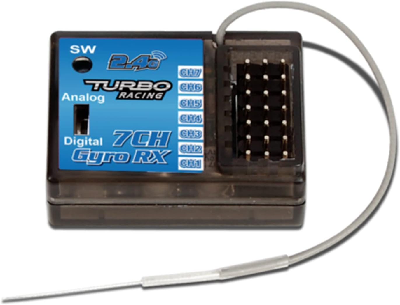 Receptor digital TB-RX200 de 7 canales de 2,4 GHz para Turbo Racing V3.1 System TB-TX2 Transmisor RC Coche Barco