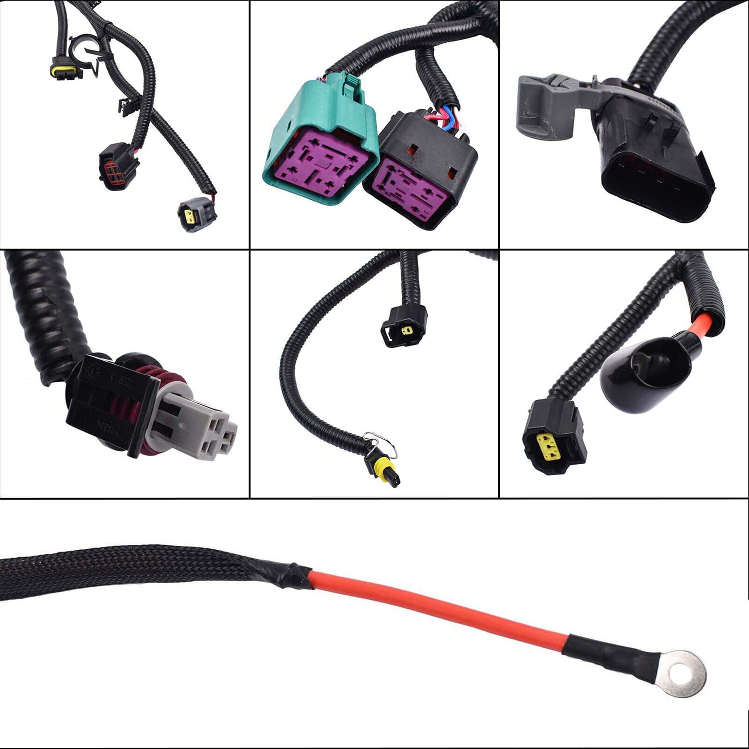 Arnés de cableado del motor 4C3Z-12B637-CA sin calentador de combustible se adapta a 2004 Excursion F250 F350 F450 F550 Super Duty 6.0L Piezas del