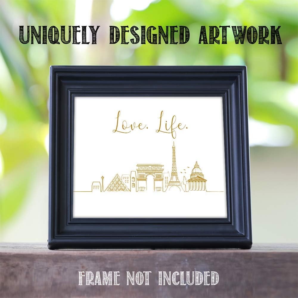 TJ Originals – Mónaco, Moscú, París, Roma, Europa Souvenirs City Landscape Skyline Travel Art – Impresión artística de pared en blanco y negro sin