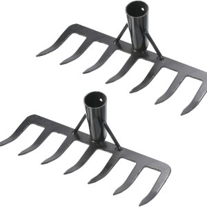 PATIKIL 7 dientes de repuesto de rastrillo de jardinería manual, 2 piezas de acero de alto carbono endurecido aflojador cultivador de suelo para PATIKIL 7 dientes de repuesto de rastrillo de jardinería manual, 2 piezas de acero de alto carbono endurecido aflojador cultivador de suelo para