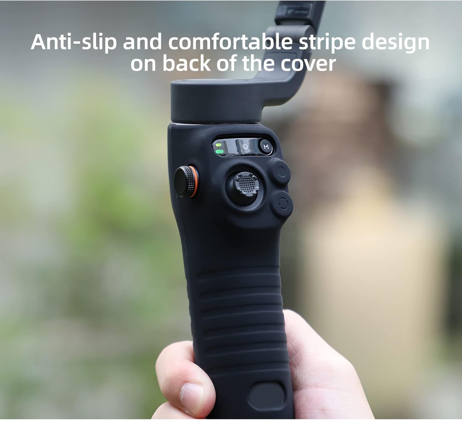 Funda con asa compatible con DJI Osmo Mobile 6, funda protectora de silicona suave antipolvo para teléfono móvil PTZ, accesorios de mano para