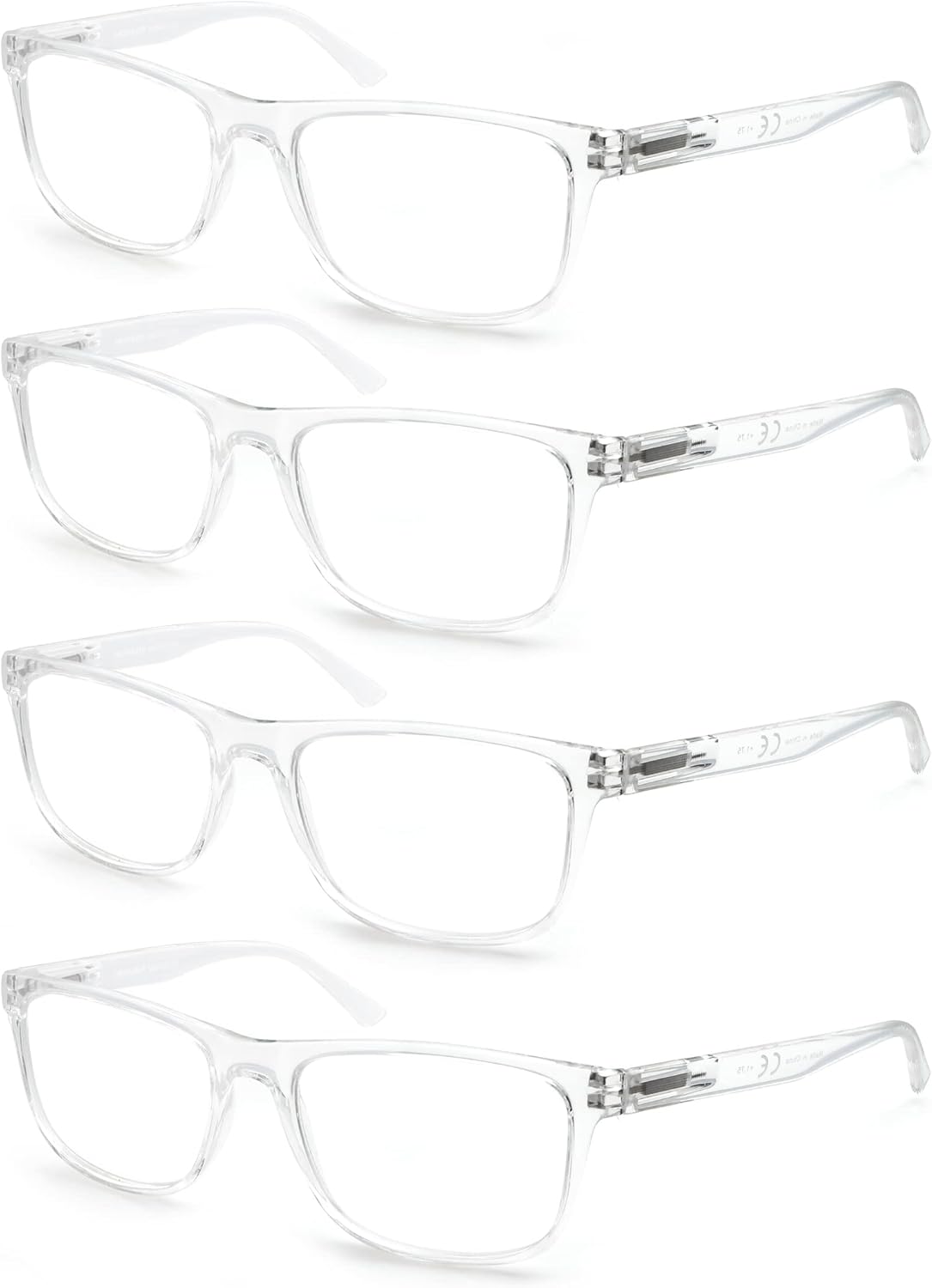 OLOMEE Gafas de lectura grandes para hombre, de gran tamaño, anchas, 1.50, ligeras, claras, con aumento tramposos para hombres con cabeza grande,