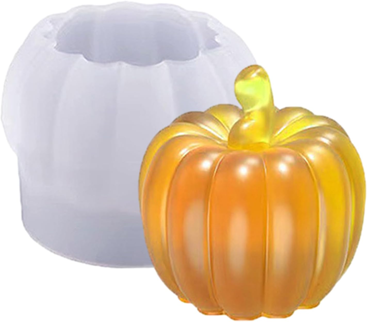 Molde de resina de calabaza, moldes de silicona para velas de Halloween, molde de fundición de resina de silicona, molde de silicona para decoración