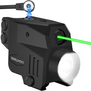 Combo de luz láser magnética recargable de 500 lúmenes, haz láser rojoverde, función estroboscópica y constante para linterna táctica con riel Combo de luz láser magnética recargable de 500 lúmenes, haz láser rojoverde, función estroboscópica y constante para linterna táctica con riel