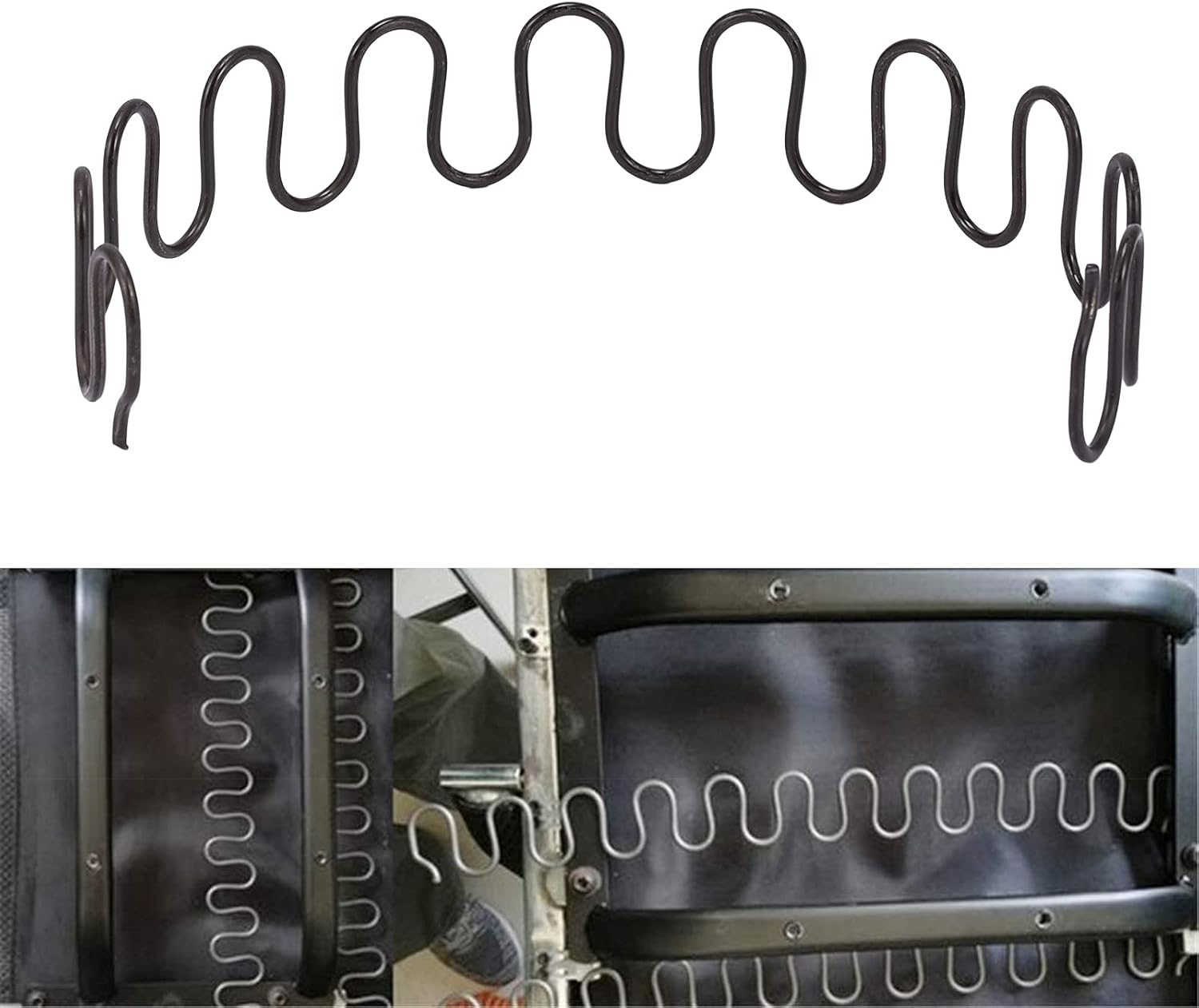 JJDD Carkio – Muelles de repuesto para sofá, 4 muelles de 20 pulgadas con 16 clips en S, kit de reparación de resortes de sofá de diámetro de