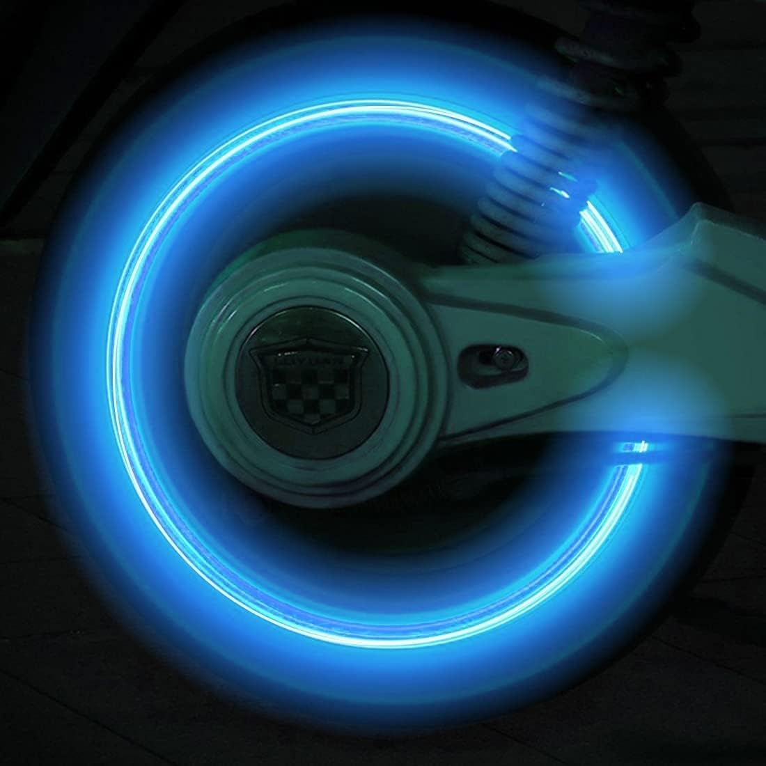 4 tapas universales fluorescentes para válvulas de neumáticos, tapas luminosas para válvulas de aire de neumáticos, cubiertas iluminadas para