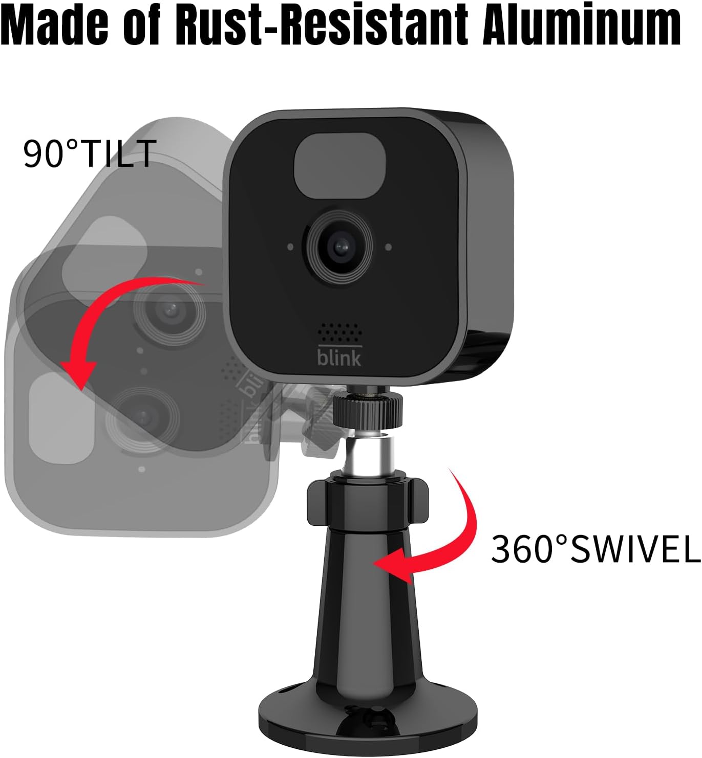 Paquete de 2 soportes para cámara Blink para exteriores, soporte de pared ajustable de 360 grados para interiores y exteriores, para Blink XT, Blink