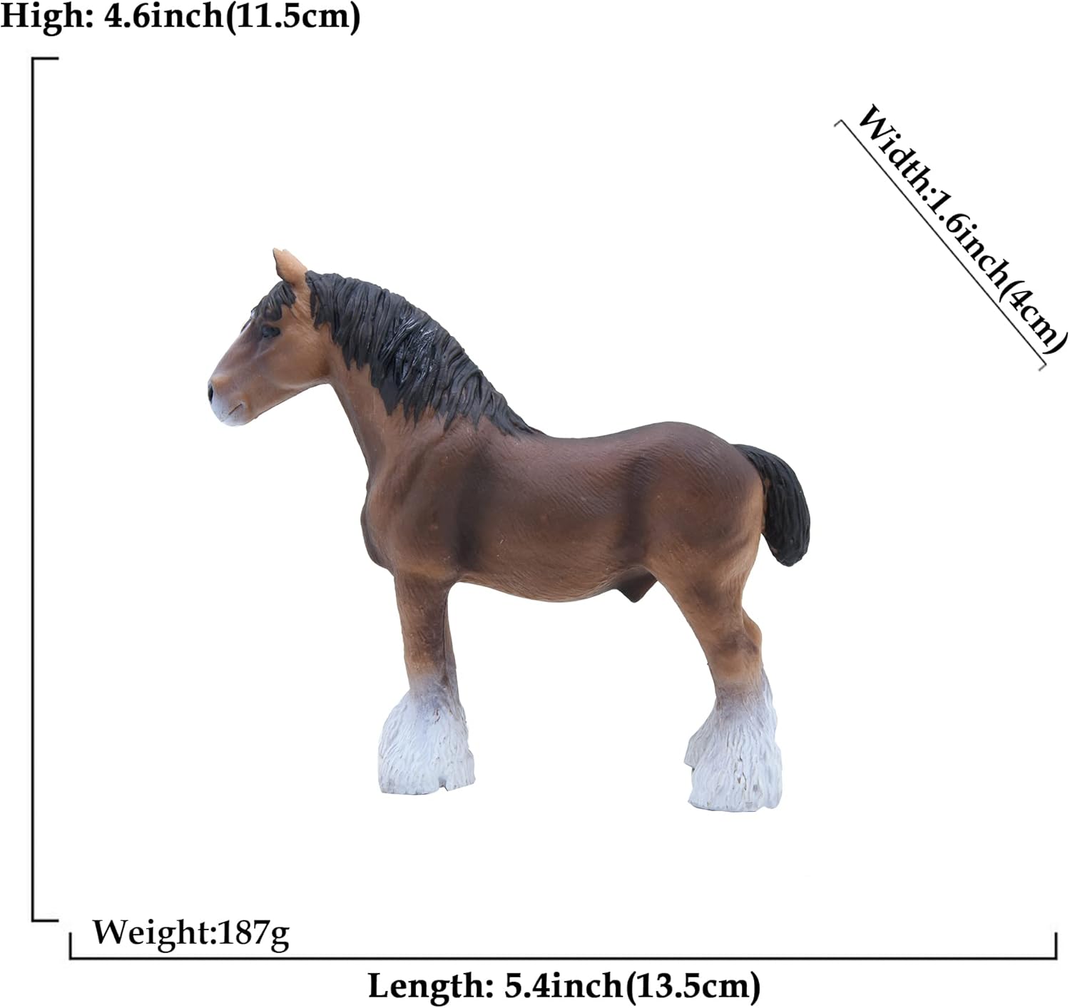 MODEBESO Juego de figuras de animales realistas, figuras de caballos, figuras de caballo pintadas a mano, juguete educativo, decoración de tartas,