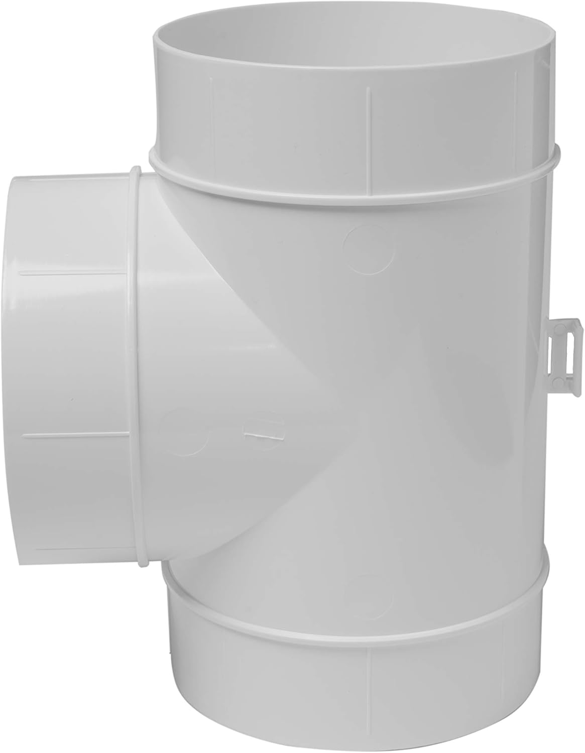 Vent Systems Conector de conducto de 4 pulgadas, adaptador de manguera de 3 víasdivisor para manguera, conector de tubería redonda en forma de T,