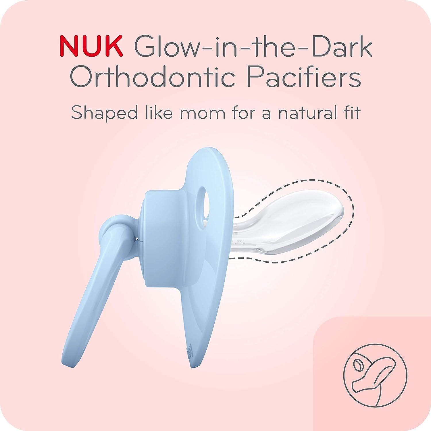 NUK Chupete de ortodoncia para niños y niñas, 0-6 meses, paquete de 3 (estrella) (brilla en la oscuridad)