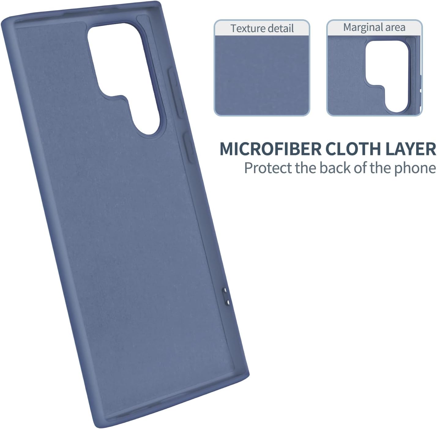 Boaixiaen Funda para Samsung Galaxy S22 Ultra 5G, silicona líquida, delgada, suave, TPU, protección de cuerpo completo, a prueba de golpes, para S22