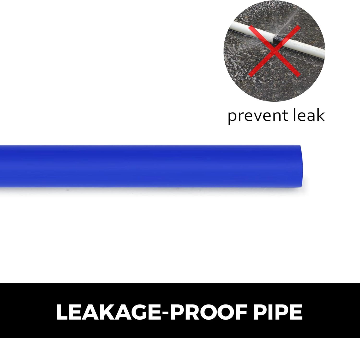 VEVOR Tubo PEX sin barrera de oxígeno de 300 pies, tubo PEX azul de 34 de pulgada, tubo de calor radiante EVOH Pex-B, fontanería duradera para