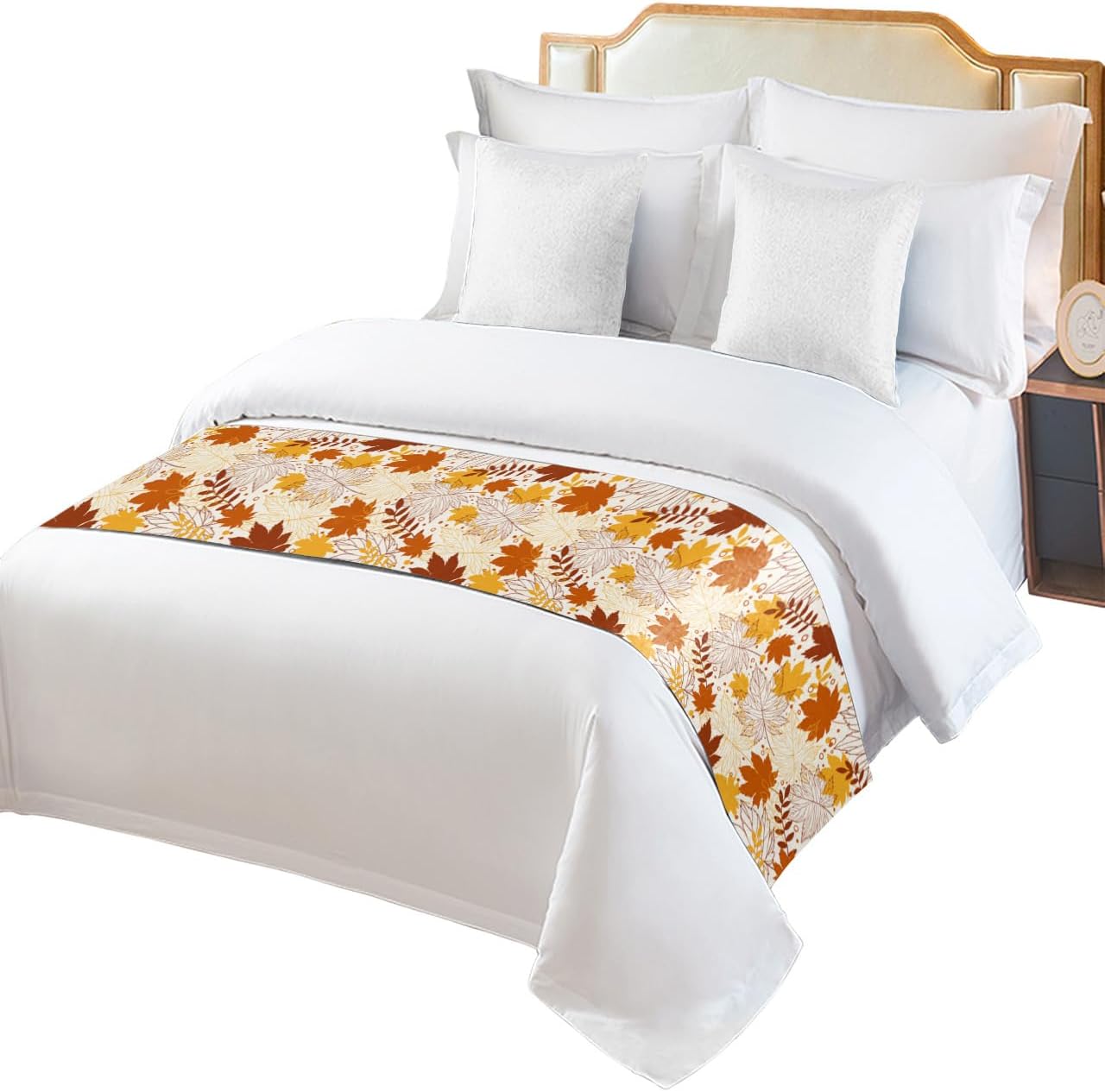 Bufanda de camino de cama de otoño, tamaño Cal King, manta de cama de lujo para cama individual, matrimonial, Queen, King, decoración de dormitorio,