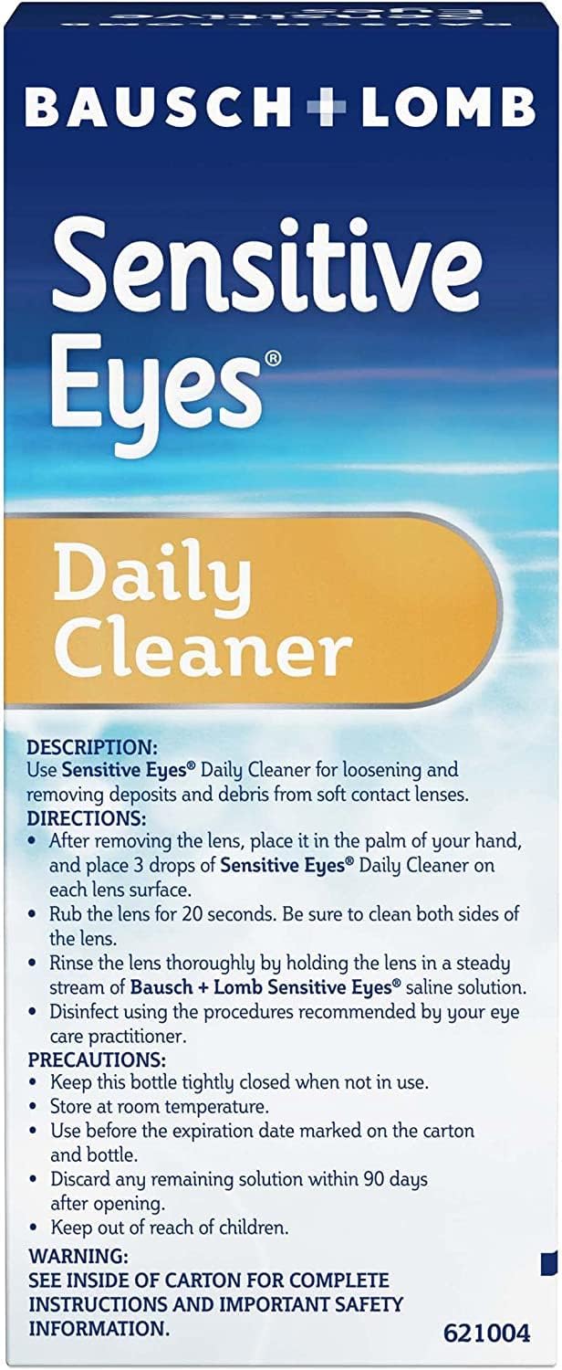 Bausch & Lomb Limpiador diario para ojos sensibles, 1.0 fl oz (paquete de 4)