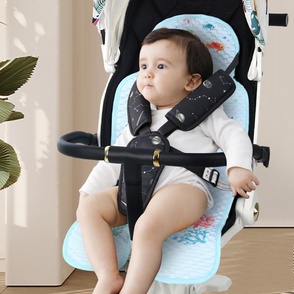 Almohadilla enfriadora para asiento de automóvil para bebé, alfombrilla enfriadora para cochecito de hielo transpirable de verano, almohadilla