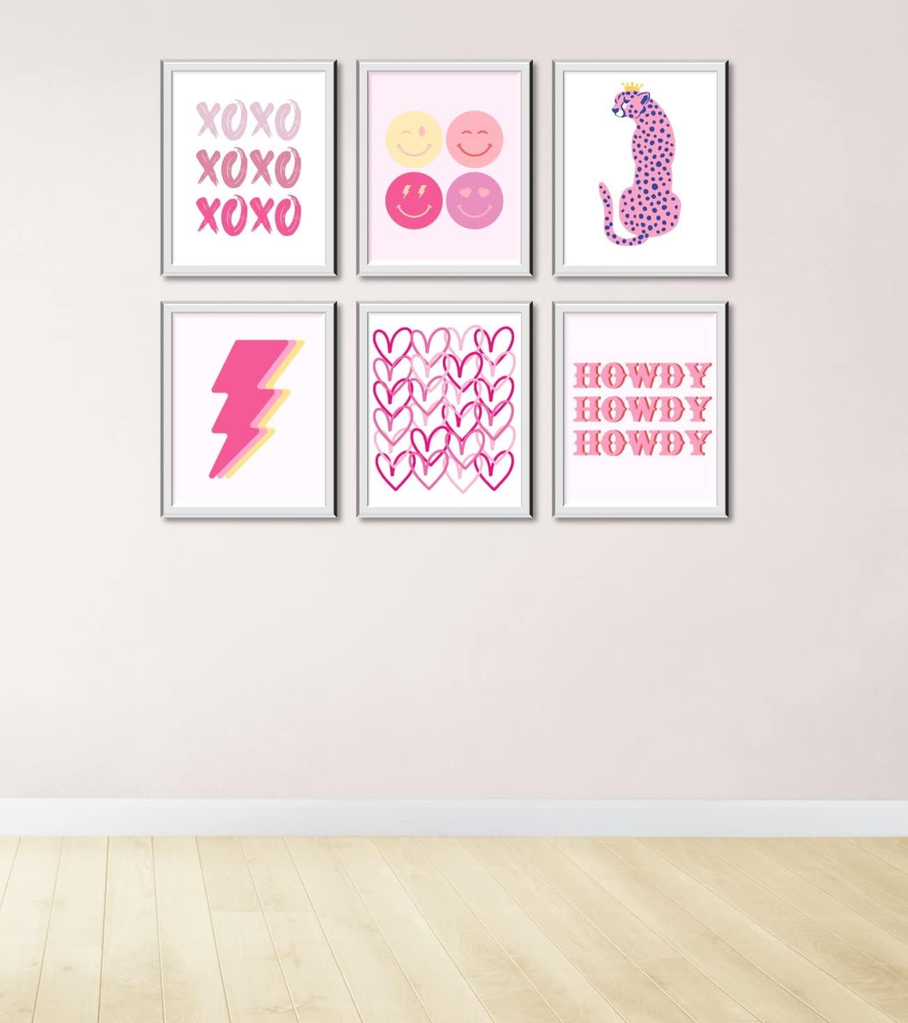 MINI ZOZI Decoración de habitación Preppy – Pósteres rosados de 8 x 10 pulgadas, sin marco, estéticos de moda para niñas, dormitorios, decoración de