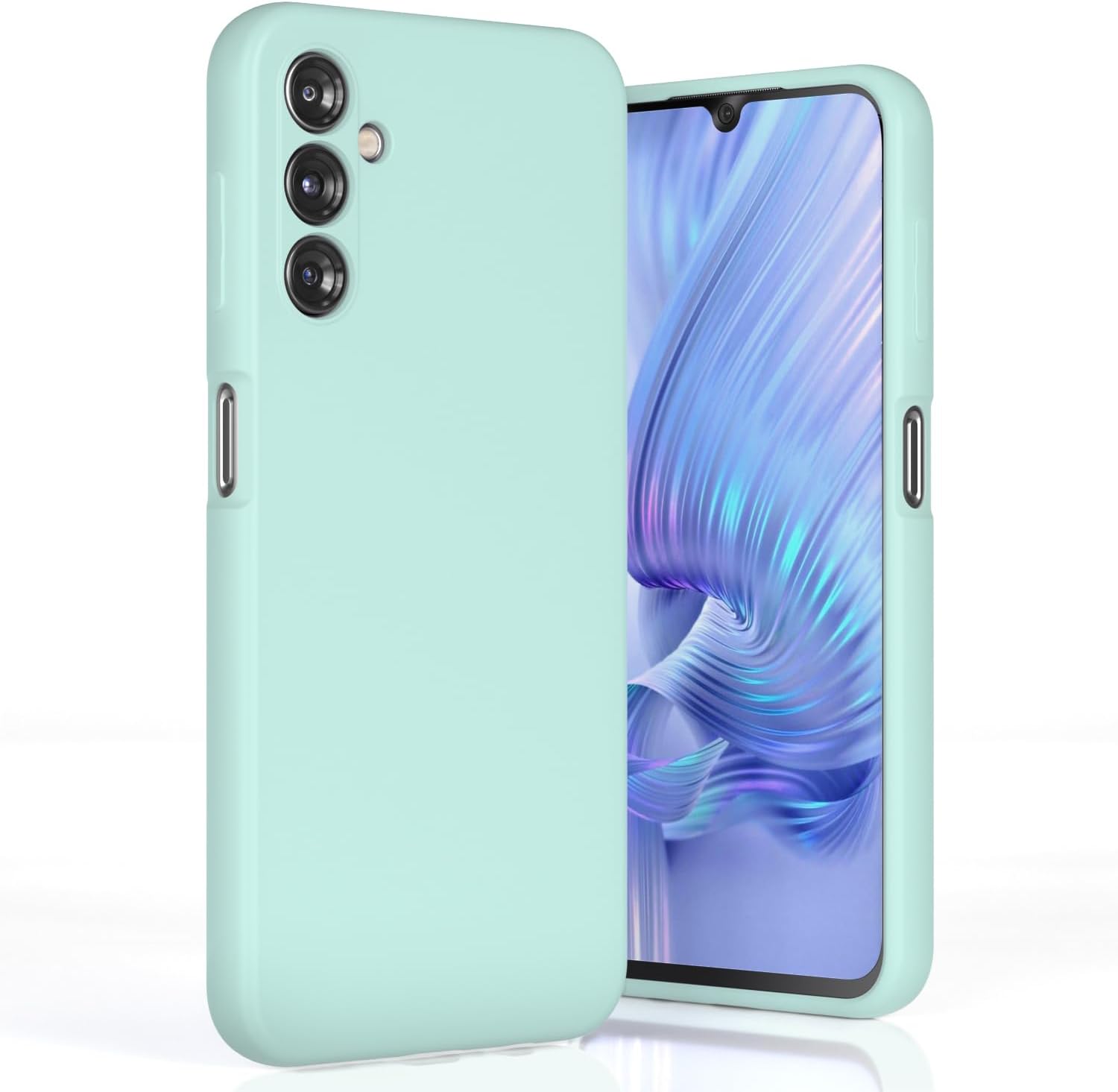Boaixiaen Funda para Samsung Galaxy A14 5G, silicona líquida, delgada, suave TPU, protección de cuerpo completo, a prueba de golpes, para Galaxy A14
