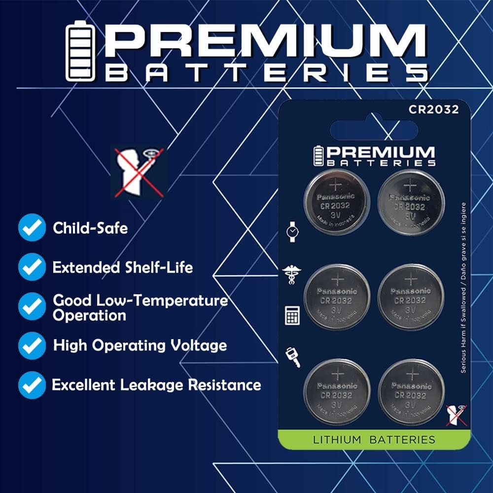 Batería CR2025 de 3 V para monedas, segura para niños (paquete de 6)